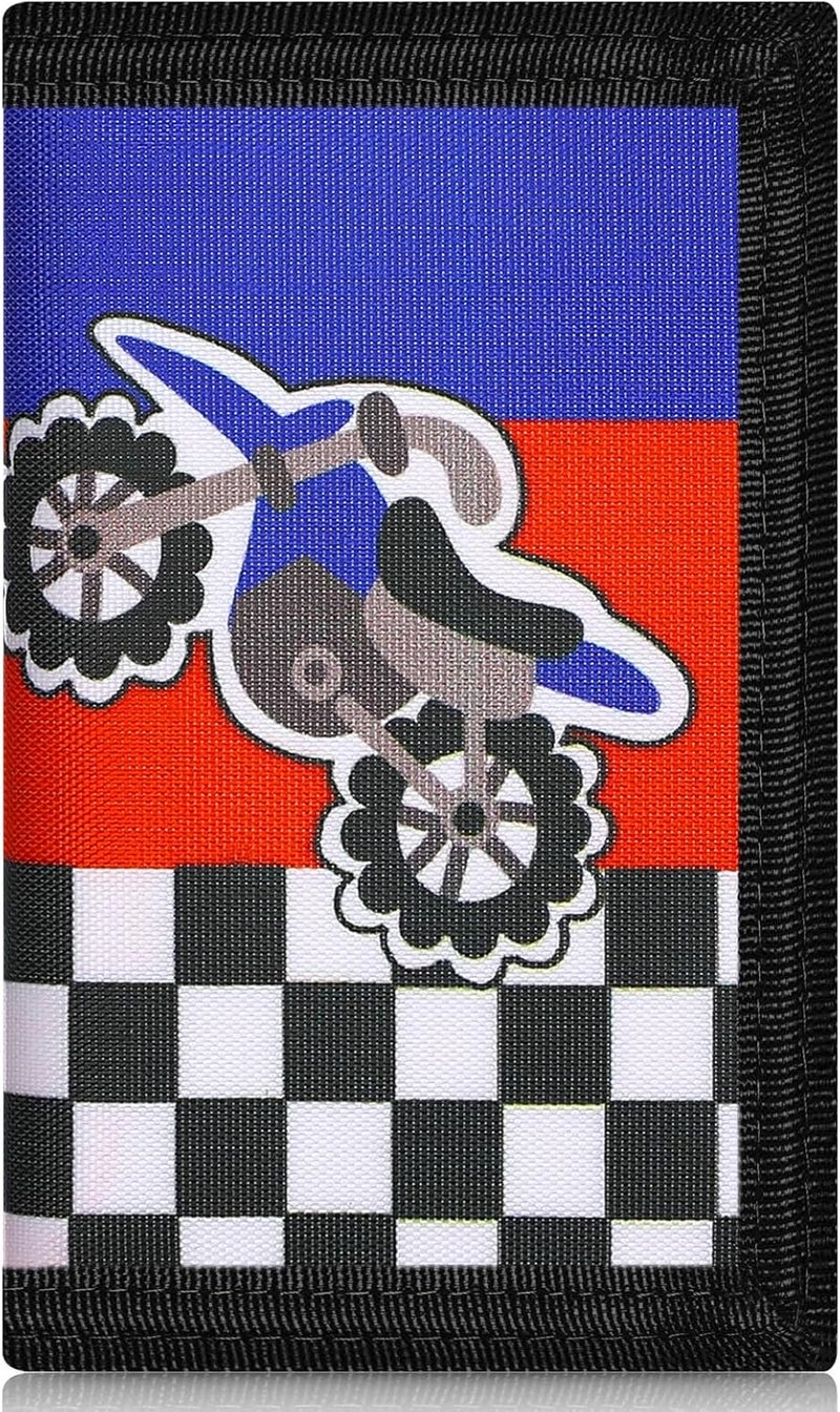 Jonyee RFID Wallet, Cute Cartoon Wallet with Zipper for Kids (Motorcycle) - Image 1